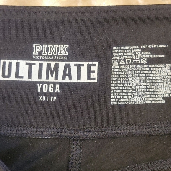 Victoria's Secret Pink black & hot pink leggings, XS - Picture 16 of 16